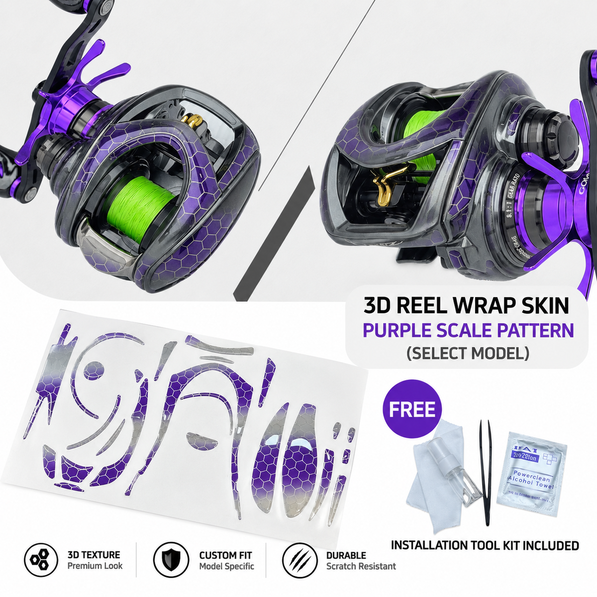 Lunatic Skins 3D Baitcasting Reel Wrap - Select Models