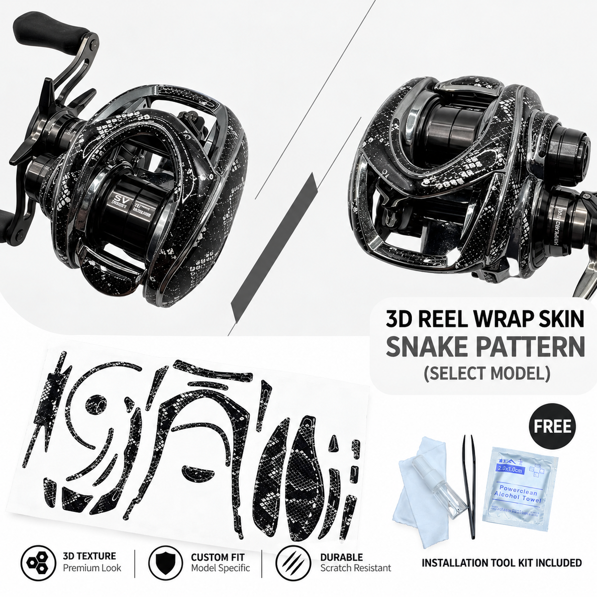 Lunatic Skins 3D Baitcasting Reel Wrap - Select Models