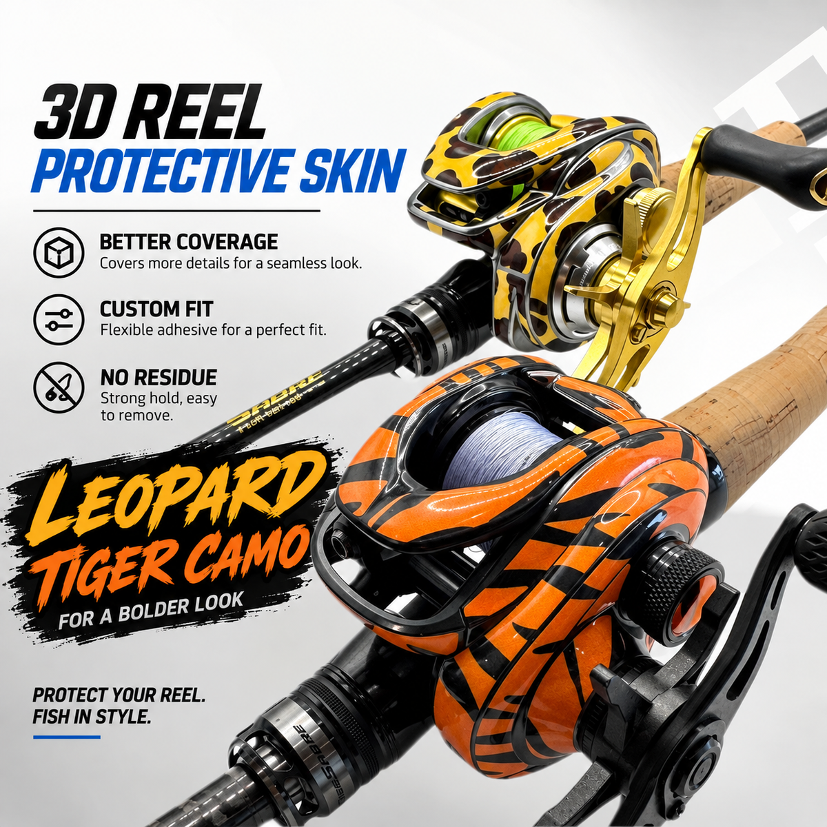 Lunatic Skins 3D Baitcasting Reel Wrap - Select Models